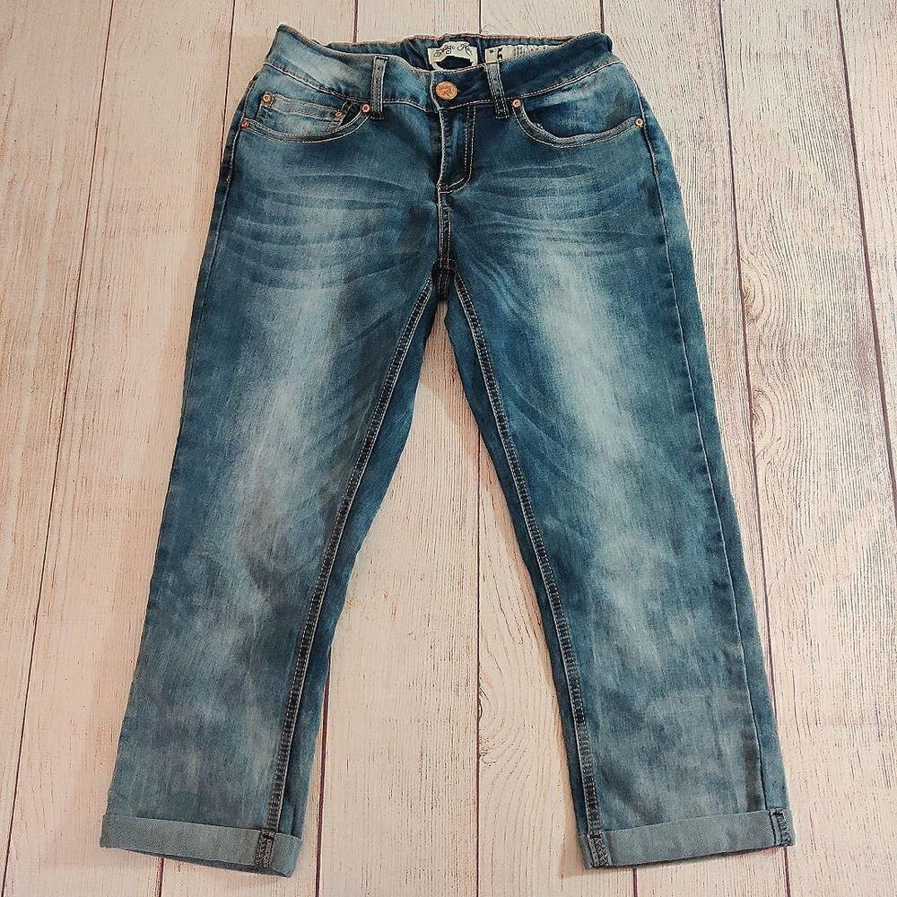 Indigo Rein cuffed denim capri jeans sz 5